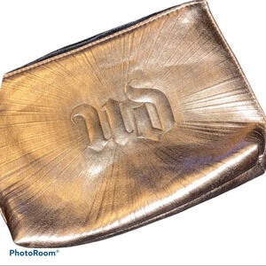 Urban  decay metallic gold makeup bag